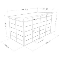 abri panneaux modulaires isolés 8m2 Everbox anthracite