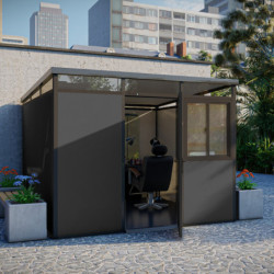 abri panneaux modulaires isolés 9m2 Everbox anthracite