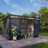 abri panneaux modulaires isolés 12m2 Everbox anthracite