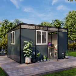 abri panneaux modulaires isolés 12m2 Everbox anthracite