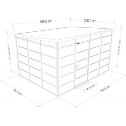 abri panneaux modulaires isolés 12m2 Everbox anthracite