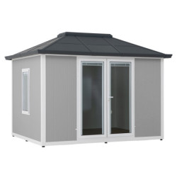 Bureau de jardin en acier et isolation - 353x269cm - Riga - Sunjoy