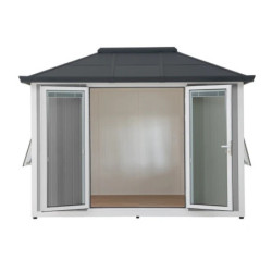 Bureau de jardin en acier et isolation - 353x269cm - Riga - Sunjoy