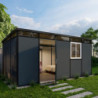 abri panneaux PVC modulaires isolés 15m2 Everbox anthracite