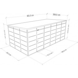 bureau panneaux PVC isolés modulaires 18m2 Everbox anthracite