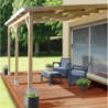 Toit de terrasse - 300x370cm - bois massif - Chalet et Jardin