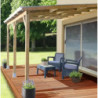 Toit de terrasse - 300x490cm - bois massif - Chalet et Jardin