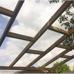 Toit de terrasse - 300x490cm - bois massif - Chalet et Jardin