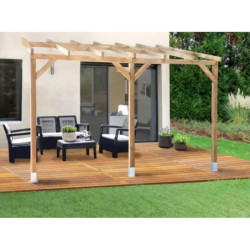 Toit de terrasse - 300x550cm - bois massif - Chalet et Jardin