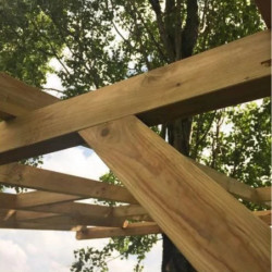 Toit de terrasse - 300x550cm - bois massif - Chalet et Jardin