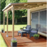 Toit de terrasse - 300x860cm - bois massif - Chalet et Jardin