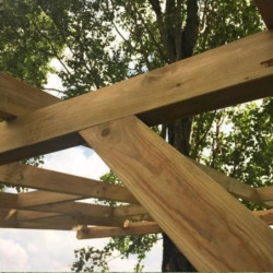 Toit de terrasse - 300x860cm - bois massif - Chalet et Jardin