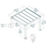 Helsinki pergola en bois et PC gris 300x340cm - Canopia by Palram