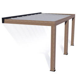 Helsinki pergola en bois et PC gris 300x535cm - Canopia by Palram