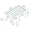 Helsinki pergola en bois et PC gris 300x535cm - Canopia by Palram