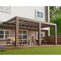 Helsinki pergola en bois et PC gris 300x535cm - Canopia by Palram