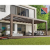 Helsinki pergola en bois et PC gris 300x665cm - Canopia by Palram