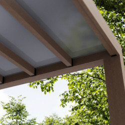 Helsinki pergola en bois et PC gris 300x665cm - Canopia by Palram