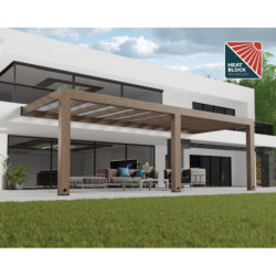 Helsinki pergola en bois et PC gris 300x730cm - Canopia by Palram