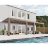 Helsinki pergola en bois et PC gris 300x860cm - Canopia by Palram