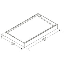 Marquise porte en acrylique blanc de 4mm Sophia™ 1600 - Canopia