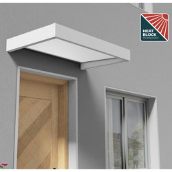 Marquise porte en acrylique blanc de 4mm Sophia™ 1600 - Canopia