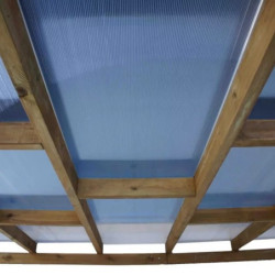 Toit de terrasse en bois et polycarbonate - 3x2m - Chalet et Jardin