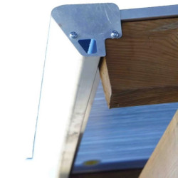 Toit de terrasse en bois et polycarbonate - 3x2m - Chalet et Jardin