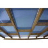 Toit de terrasse avec toit - 300x300cm - bois massif - Chalet et Jardin