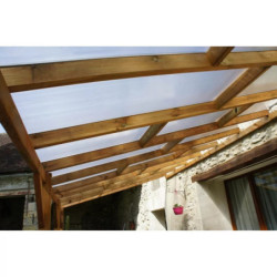 Toit de terrasse - 300x550cm - bois massif - avec toit -  Chalet et Jardin