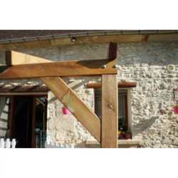 Toit de terrasse - 300x680cm - avec toit - bois massif - Chalet et Jardin