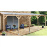 Toit de terrasse - 300x740cm - bois massif - avec toit - Chalet et Jardin