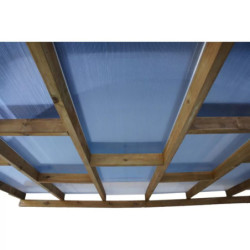 Toit de terrasse - avec toit -  300x1040cm - bois massif - Chalet et Jardin