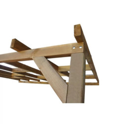 Toit de terrasse - avec toit -  300x1040cm - bois massif - Chalet et Jardin