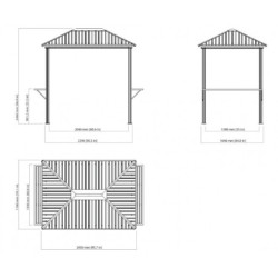 Abri barbecue Dakota en aluminium et acier - 3,78m² - SOJAG