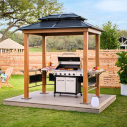 Abri barbecue Maui en aluminium et acier - 3,67m² - SOJAG