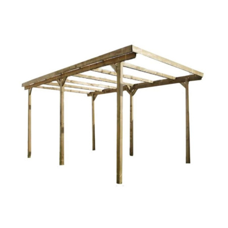 Carport Delahaye 15m² - en bois massif traité autoclave - sans toit