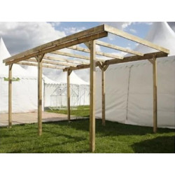 Carport Delahaye 15m² - en bois massif traité autoclave - sans toit