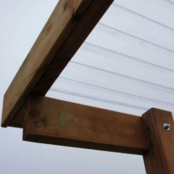 Carport Imperia 15m² - en bois massif traité autoclave - toit en PVC