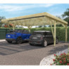 Carport double 30,9m² en bois autoclave Victor Design - Forest Style