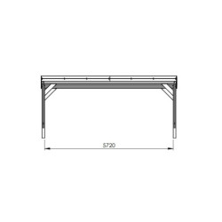 Carport double 30,9m² en bois autoclave Victor Design - Forest Style
