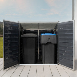 Abri Voyager anthracite - polycarbonate et alu - Canopia by Palram