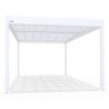 Carport 1 voiture en alu blanc 16m² toit polycarbonate Trigano