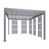 Carport Libeccio en alu 16m² gris + 5 panneaux en acier - Trigano