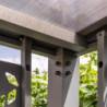 Carport Libeccio en alu 16m² gris + 5 panneaux en acier - Trigano