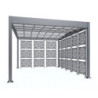 Carport Libeccio en alu 16m² gris + 8 panneaux en acier - Trigano