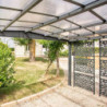 Carport Libeccio en alu 16m² gris + 8 panneaux en acier - Trigano