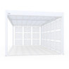 Carport Libeccio en alu 16m² blanc + 8 panneaux en acier - Trigano