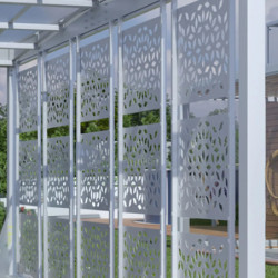 Brises-vues en acier blanc pour carport Libeccio – lot de 5 - Trigano