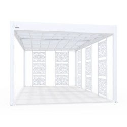 Brises-vues en acier blanc pour carport Libeccio – lot de 5 - Trigano